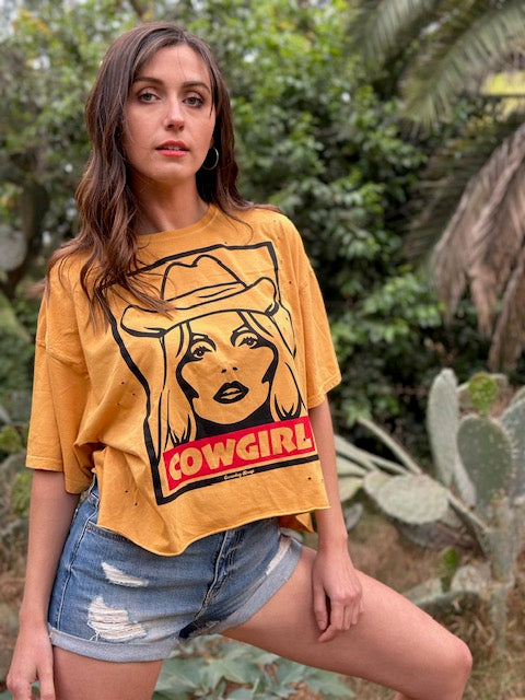 NEW ITEM!!  Vintage Cowgirl Boxy Crop Top