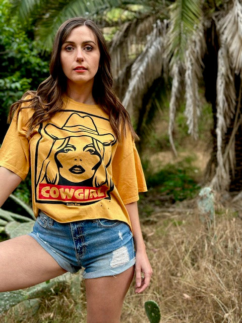 NEW ITEM!!  Vintage Cowgirl Boxy Crop Top