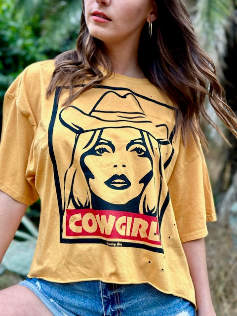 NEW ITEM!!  Vintage Cowgirl Boxy Crop Top