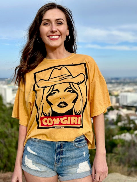 NEW ITEM!!  Vintage Cowgirl Boxy Crop Top