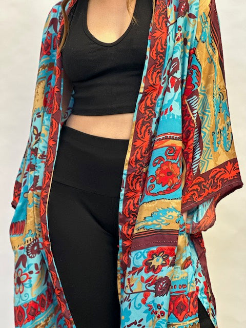 Fire & Sky Kimono Robe