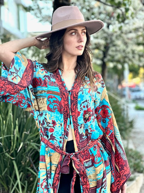 Fire & Sky Kimono Robe