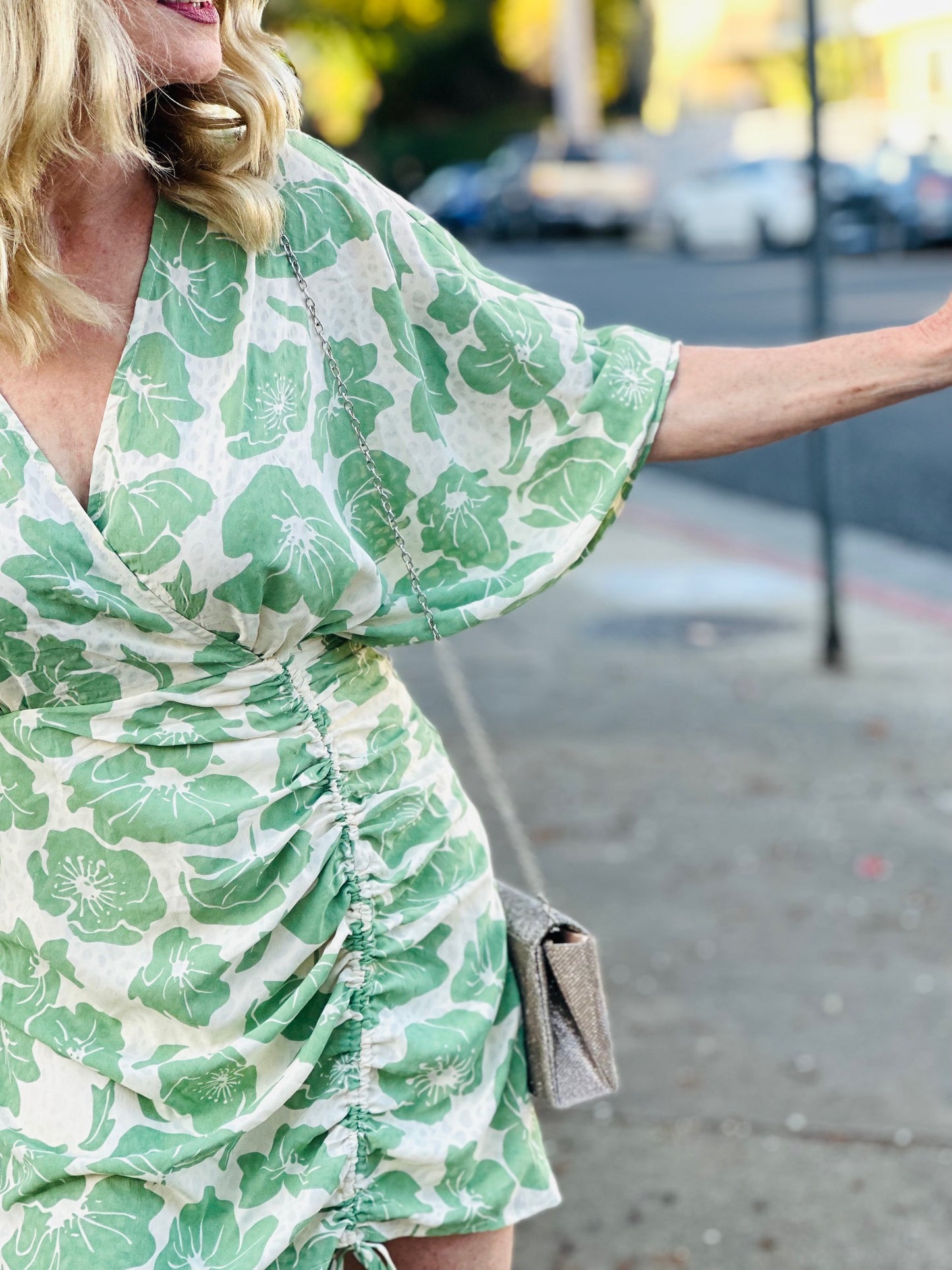 Green Poppy Mini Dress