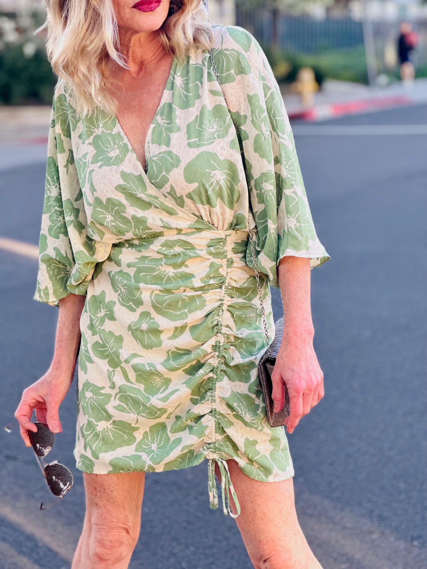 Green Poppy Mini Dress