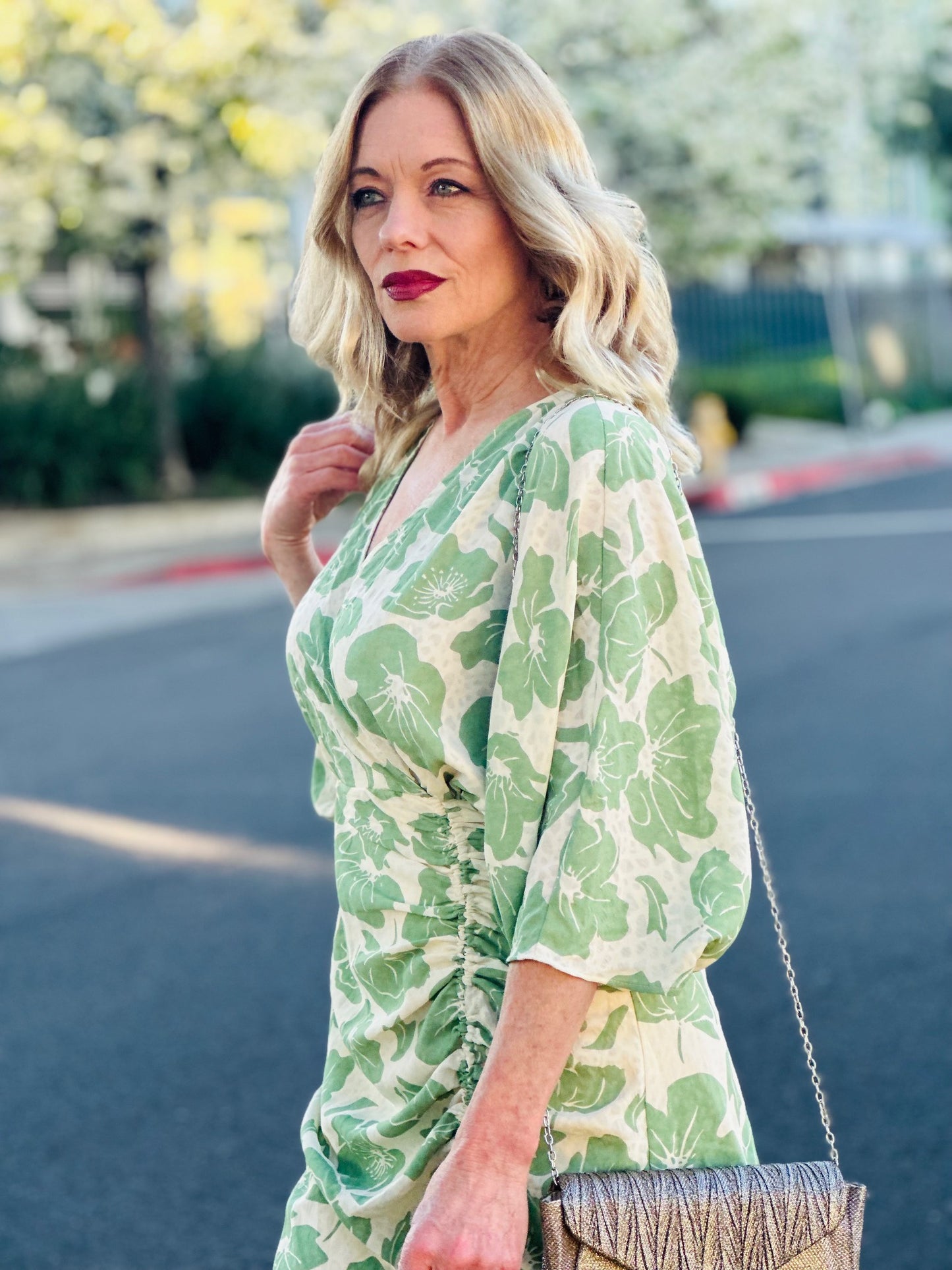 Green Poppy Mini Dress