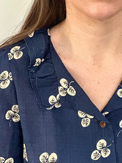 Charlotte Blue Floral Shirt